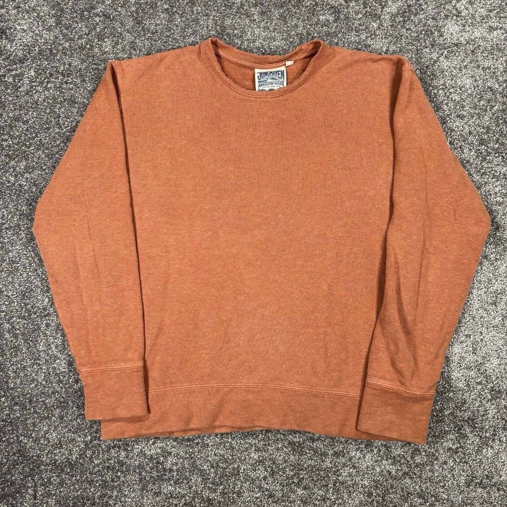 Jungmaven Sweatshirt Mens Small Brown Hemp Organic Cotton USA Crewneck
